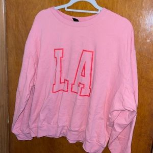 wild fable XL hot pink LA crewneck